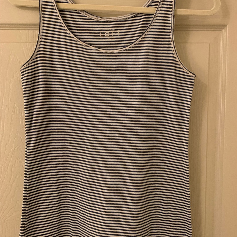 Ann Taylor Loft Striped Tank Size Large